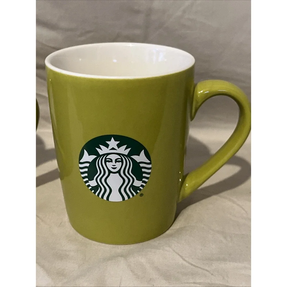 Starbucks Set Of 2 Coffee Cups 10oz‎ In Great Green Color